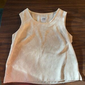 R&M Richards Ivory Textured Top, Size 12